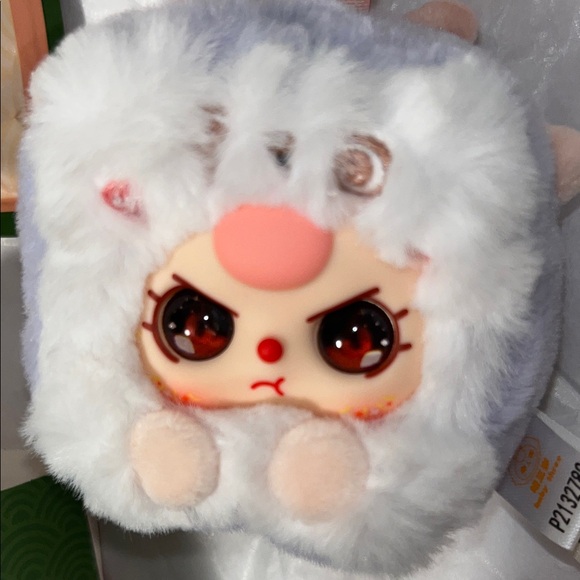 Little Mahjong Plush Keychain - Grayish purple Goat Character - Picture 5 of 6